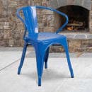 Flash Furniture CH-31270-BL-GG Armchair w/ Vertical Slat Back - Steel, Blue thumbnail 10