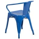 Flash Furniture CH-31270-BL-GG Armchair w/ Vertical Slat Back - Steel, Blue thumbnail 4