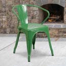 Flash Furniture CH-31270-GN-GG Armchair w/ Vertical Slat Back - Steel, Green thumbnail 9