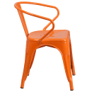 Flash Furniture CH-31270-OR-GG Armchair w/ Vertical Slat Back - Steel, Orange thumbnail 3