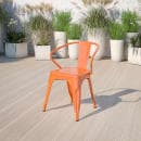 Flash Furniture CH-31270-OR-GG Armchair w/ Vertical Slat Back - Steel, Orange thumbnail 9