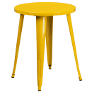 Flash Furniture CH-51080TH-2-18CAFE-YL-GG 24" Round Table & (2) Café Chair Set - Metal, Yellow thumbnail 2