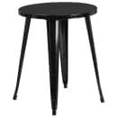 Flash Furniture CH-51080TH-4-18CAFE-BK-GG 24" Round Table & (4) Café Chair Set - Metal, Black thumbnail 2