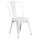 Flash Furniture CH-51080TH-4-18CAFE-WH-GG 24" Round Table & (4) Café Chair Set - Metal, White thumbnail 3