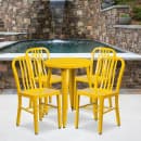 Flash Furniture CH-51080TH-4-18VRT-YL-GG 24" Round Table & (4) Chair Set - Metal, Yellow thumbnail 4