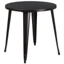 Flash Furniture CH-51090TH-2-18ARM-BQ-GG 30" Round Table & (2) Arm Chair Set - Metal, Black & Antique Gold thumbnail 2