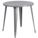 Flash Furniture CH-51090TH-4-18CAFE-SIL-GG 30" Round Table & (4) Café Chair Set - Metal, Silver thumbnail 2
