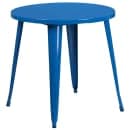 Flash Furniture CH-51090TH-4-18VRT-BL-GG 30" Round Table & (4) Chair Set - Metal, Blue thumbnail 2