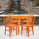 Flash Furniture CH-51090TH-4-18VRT-OR-GG 30" Round Table & (4) Chair Set - Metal, Orange thumbnail 4
