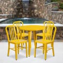 Flash Furniture CH-51090TH-4-18VRT-YL-GG 30" Round Table & (4) Chair Set - Metal, Yellow thumbnail 4