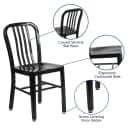 Flash Furniture CH-61200-18-BK-GG Chair w/ Vertical Slat Back - Steel, Black thumbnail 6