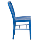 Flash Furniture CH-61200-18-BL-GG Chair w/ Vertical Slat Back - Steel, Blue thumbnail 3