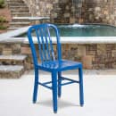 Flash Furniture CH-61200-18-BL-GG Chair w/ Vertical Slat Back - Steel, Blue thumbnail 9