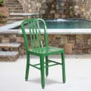 Flash Furniture CH-61200-18-GN-GG Chair w/ Vertical Slat Back - Steel, Green thumbnail 9