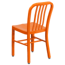 Flash Furniture CH-61200-18-OR-GG Chair w/ Vertical Slat Back - Steel, Orange thumbnail 4