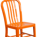 Flash Furniture CH-61200-18-OR-GG Chair w/ Vertical Slat Back - Steel, Orange thumbnail 7