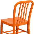 Flash Furniture CH-61200-18-OR-GG Chair w/ Vertical Slat Back - Steel, Orange thumbnail 8
