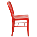 Flash Furniture CH-61200-18-RED-GG Chair w/ Vertical Slat Back - Steel, Red thumbnail 3