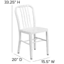 Flash Furniture CH-61200-18-WH-GG Chair w/ Vertical Slat Back - Steel, White thumbnail 2