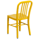 Flash Furniture CH-61200-18-YL-GG Chair w/ Vertical Slat Back - Steel, Yellow thumbnail 4