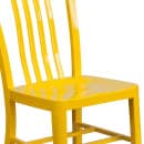 Flash Furniture CH-61200-18-YL-GG Chair w/ Vertical Slat Back - Steel, Yellow thumbnail 7