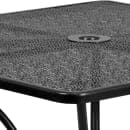 Flash Furniture CO-35SQ-03CHR4-BK-GG 35 1/4" Square Patio Table & (4) Round Back Arm Chair Set - Steel, Black thumbnail 8