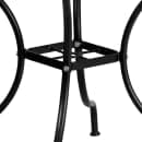 Flash Furniture CO-35SQ-03CHR4-BK-GG 35 1/4" Square Patio Table & (4) Round Back Arm Chair Set - Steel, Black thumbnail 9