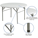 Flash Furniture DAD-122RZ-GG 47 3/4" Round Folding Table w/ Granite White Plastic Top, 29 1/2"H thumbnail 6