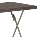 Flash Furniture DAD-FT60-GG 23 1/2" Square Folding  Table w/ Brown Rattan Top, 29"H thumbnail 7