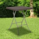 Flash Furniture DAD-FT60-GG 23 1/2" Square Folding  Table w/ Brown Rattan Top, 29"H thumbnail 9