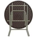 Flash Furniture DAD-FT-80R-GG 31 1/2" Round Folding Table w/ Brown Plastic Rattan Pattern Top, 30 1/4"H thumbnail 3