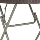 Flash Furniture DAD-FT-80R-GG 31 1/2" Round Folding Table w/ Brown Plastic Rattan Pattern Top, 30 1/4"H thumbnail 8