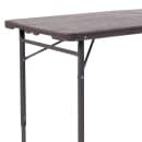 Flash Furniture DAD-LF-122Z-GG Rectangular Folding Table w/ Wood Grain Plastic Top - 48-1/4"W x 23-1/2"D x 29-1/2"H thumbnail 7