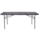 Flash Furniture DAD-LF-183Z-DG-GG Rectangular Folding Table w/ Dark Gray Plastic Top - 72"W x 30"D x 29"H thumbnail 3