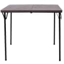 Flash Furniture DAD-LF-86-GG 34" Square Folding Table w/ Wood Grain Plastic Top, 28 1/2"H thumbnail 3