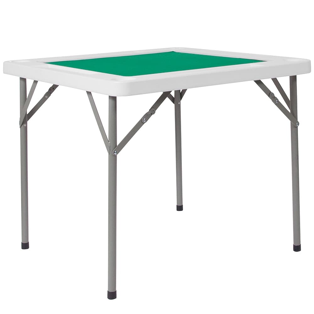 Flash Furniture DAD-MJZ-88-GG 34 1/2" Square Folding Game Table w/ Green Felt Surface, 29"H