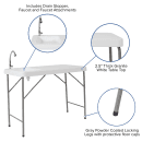 Flash Furniture DAD-PYZ-116-GG Rectangular Folding Table w/ Granite White Plastic Top - 45"W x 23"D x 34"H thumbnail 6