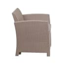 Flash Furniture DAD-SF2-1-GG 26 3/4"W Outdoor Chair w/ Seat Cushion - 30"H, Resin, Charcoal thumbnail 2