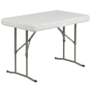 Flash Furniture DAD-YCZ-103-GG Folding Table & (2) Benches Set - White Plastic Top, 41"W x 25 1/2"D x 28 1/2"H thumbnail 5