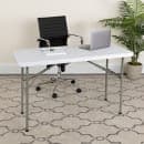 Flash Furniture DAD-YCZ-122-2-GG Rectangular Folding Table w/ Granite White Plastic Top - 48 1/4"W x 24"D x 29"H thumbnail 7