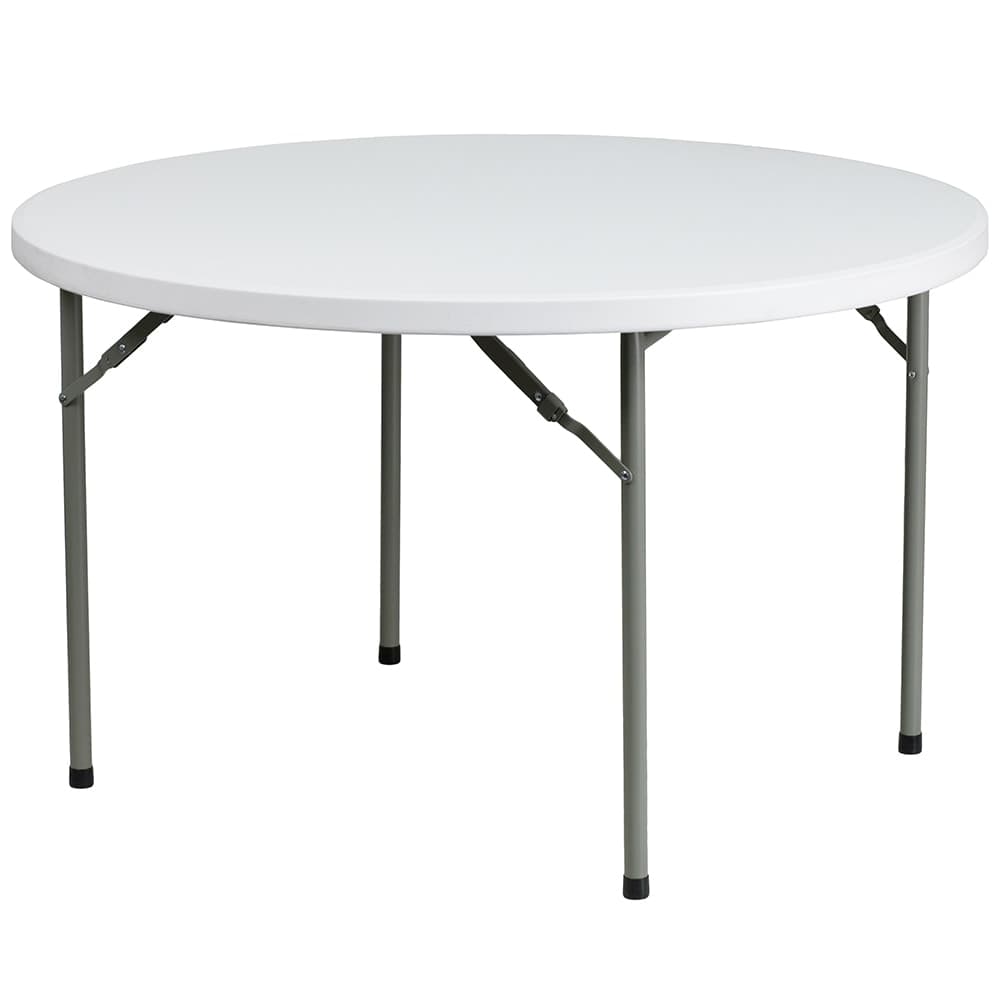 Flash Furniture DAD-YCZ-122R-GG 48" Round Folding Table w/ Granite White Plastic Top, 29 1/4"H