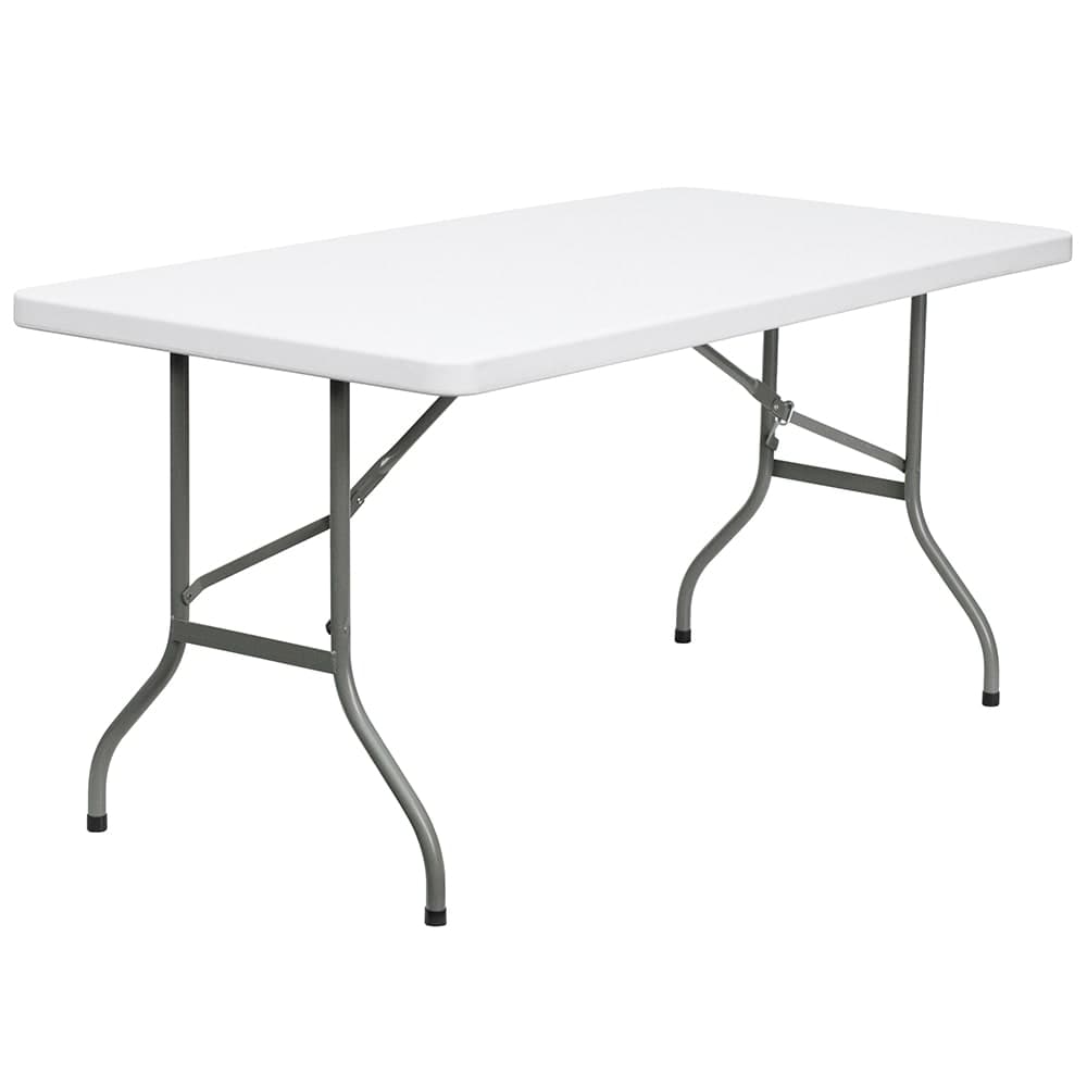 Flash Furniture DAD-YCZ-152-GG Rectangular Folding Table w/ Granite White Plastic Top - 60"W x 30"D x 29"H