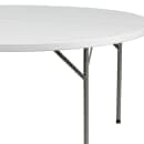 Flash Furniture DAD-YCZ-154-GW-GG 60" Round Folding Table w/ White Plastic Top, 29"H thumbnail 5