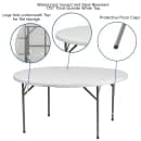 Flash Furniture DAD-YCZ-154-GW-GG 60" Round Folding Table w/ White Plastic Top, 29"H thumbnail 6