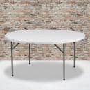 Flash Furniture DAD-YCZ-154-GW-GG 60" Round Folding Table w/ White Plastic Top, 29"H thumbnail 9