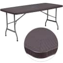 Flash Furniture DAD-YCZ-172-61-GG Rectangular Folding Table & (6) Folding Chair Set - 67 1/2"W x 32 1/2"D x 28 3/4"H thumbnail 3