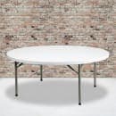 Flash Furniture DAD-YCZ-180R-GW-GG 71" Round Folding Table w/ Granite White Plastic Top, 29"H thumbnail 8