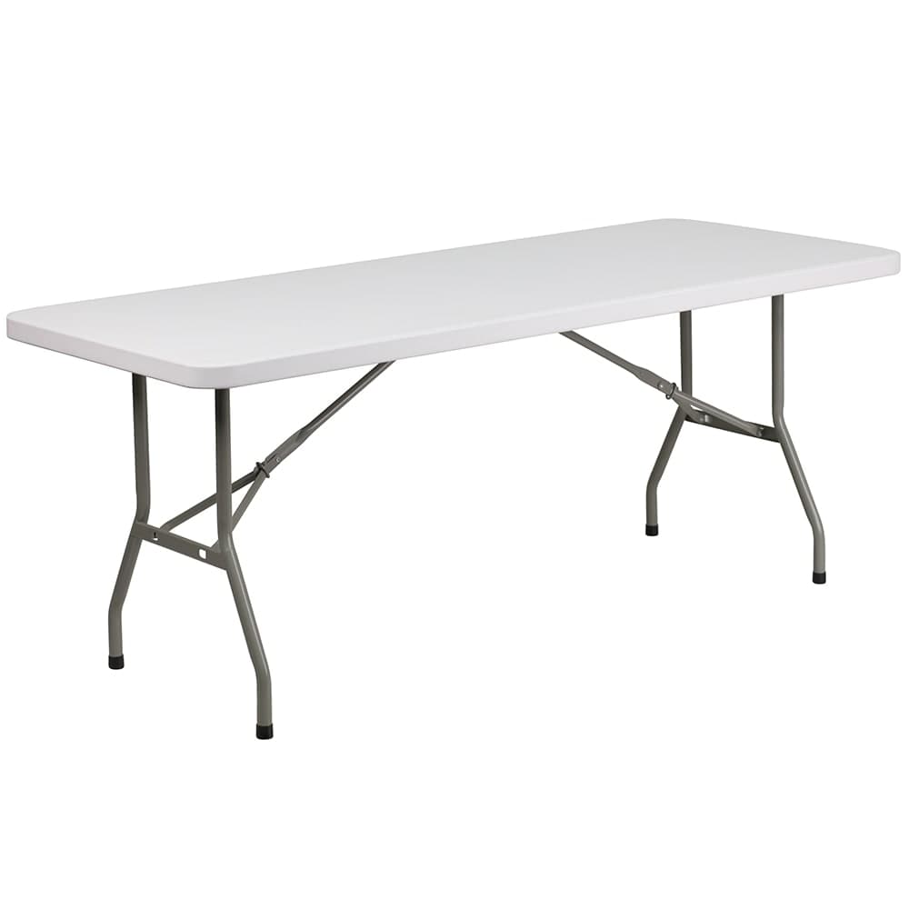 Flash Furniture DAD-YCZ-183B-GW-GG Rectangular Folding Table w/ Granite White Plastic Top - 72"W x 30"D x 29"H