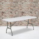 Flash Furniture DAD-YCZ-183B-GW-GG Rectangular Folding Table w/ Granite White Plastic Top - 72"W x 30"D x 29"H thumbnail 5