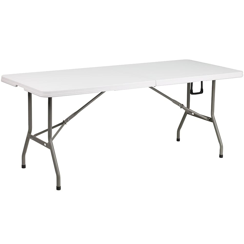 Flash Furniture DAD-YCZ-183Z-GG Rectangular Folding Table w/ Granite White Plastic Top - 72"W x 30"D x 29"H